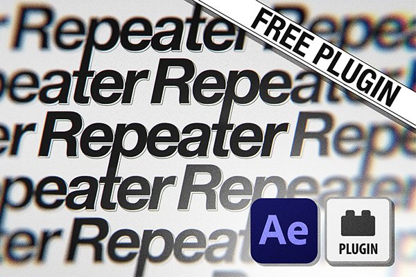【AE插件】复制任意图层矩阵排列重复镜像偏移动画 Repeater v1.0.3 Win/Mac汉化版 +使用教程