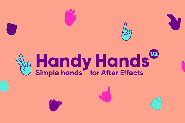 【AE脚本】创建制作MG灵活手势图形动画 Handy Hands 2 v1.1