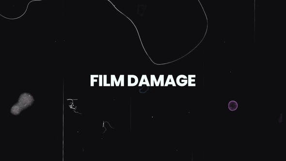 【AE模板】电影胶片刮痕污渍损坏叠加特效 Film Damage Overlays