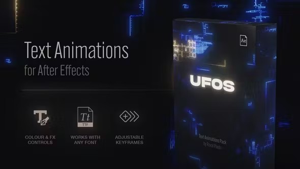 【AE模板】32组抽象创意文字标题排版动画预设 Text Animation Presets – UFO