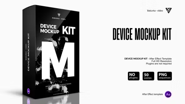 【AE模板】电子数码设备手机平板界面展示宣传动画 Device Mockup Kit
