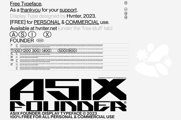 【字体】科技感机械工业AI机器太空未来风格创意设计英文字体 Hvnter – Asix Founder