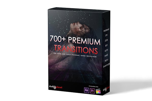 【FCPX/PR插件】700组常用视频转场过渡动画预设 Studio Planet – Premium Video Transitions