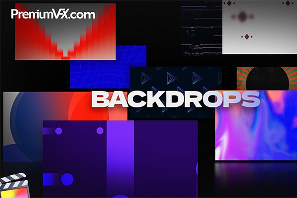 【FCPX插件】50种科技商务场景自然线条渐变抽象几何图形背景动画 PremiumVFX – Backdrops