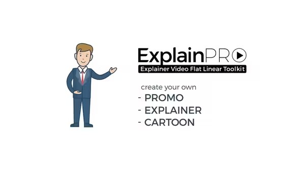 【AE模板】卡通故事解说MG动画场景预设工具包 ExplainPRO. Explainer Video Flat Linear Toolkit.