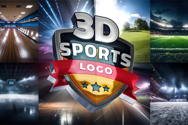 【AE模板】三维体育运动LOGO标志展示动画 3D Sports Logo Reveal