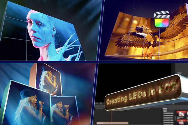 【FCPX插件】户外3D LED电子显示屏广告宣传展示动画 Luca Visual FX – LED Display Screens