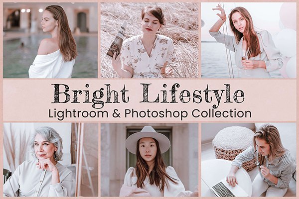 【调色预设】10款干净明亮温暖柔和照片摄影调色Lightroom预设LUT预设 Bright Lifestyle Photoshop Actions