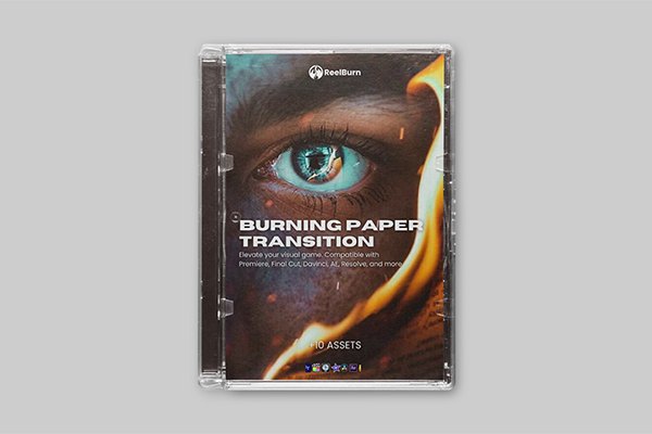 【4K视频素材】10组纸张燃烧转场过渡动画 ReelBurn – Burning Paper Transitions