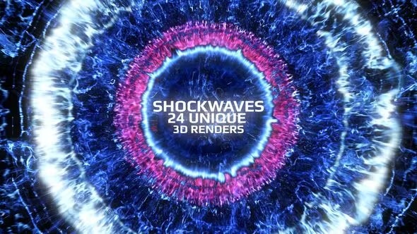【AE模板】24种震撼魔法能量冲击波爆炸特效合成动画 Shockwaves Pack