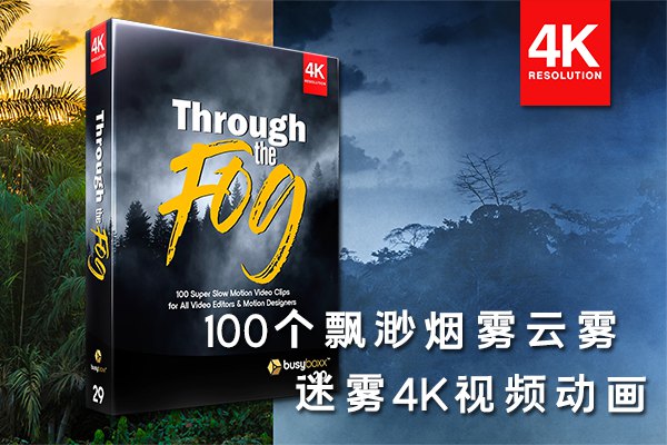 【4K视频素材】100个飘渺烟雾流动云雾迷雾视频合成特效4K动画 BBV29 – Through The Fog