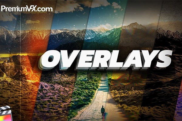 【FCPX插件】50组复古电影胶片创意阴影光效粒子叠加合成特效动画 PremiumVFX – Overlays