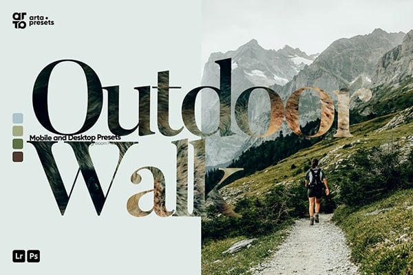 【LR预设】4款户外徒步旅行风光摄影调色Lightroom预设 ARTA – Outdoor Walk Presets for Lightroom