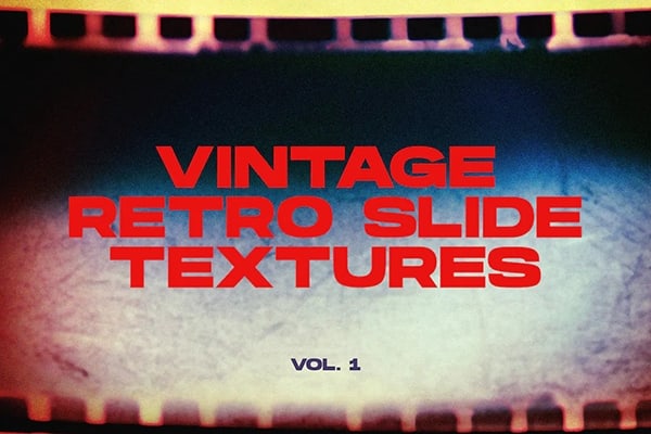 【图片素材】25款复古胶片烧伤纹理边框遮罩照片叠加素材 Vintage Retro Slide Textures vol.1