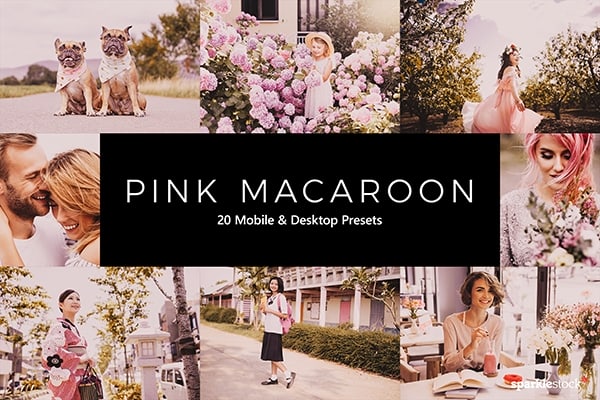 【调色预设】20款甜美心情马卡龙粉色调摄影调色Lightroom预设LUT预设 20 Pink Macaroon LR Presets