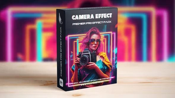 【PR模板】15组创意摄像机取景框闪光灯拍照转场过渡动画 Camera Click Flash Transition