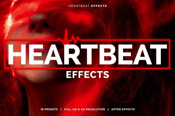 【AE/PR预设】18种紧张刺激心跳加速视网膜充血视觉特效 Heartbeat Effects