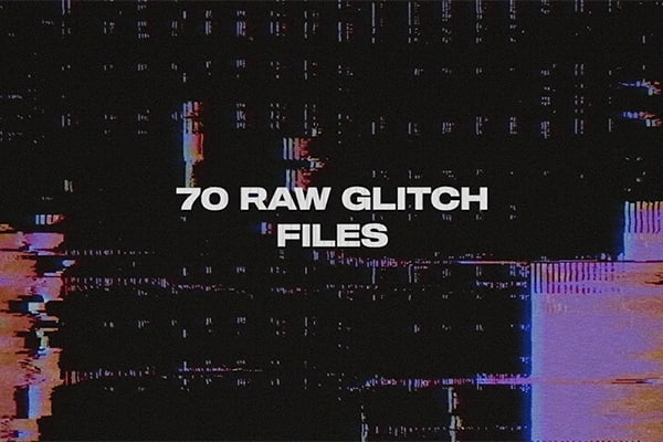 【视频素材】70个故障干扰损坏刮痕视觉特效视频叠加动画 Raw Ultimate Glitches