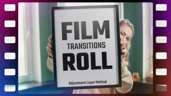 【PR模板】38种独特复古胶片烧灼光效转场动画 Film Roll Transitions