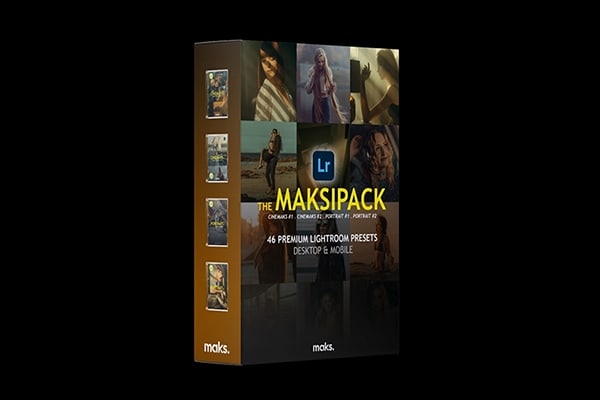 【LR预设】46款 Maks Photography 胶片复古颗粒电影肖像摄影调色Lightroom预设4套合集 The MAKSIPACK – Maks Photography