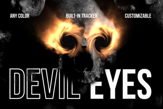 【达芬奇模板】恐怖可怕黑暗恶魔之眼燃烧特效 Scary Demon Eyes