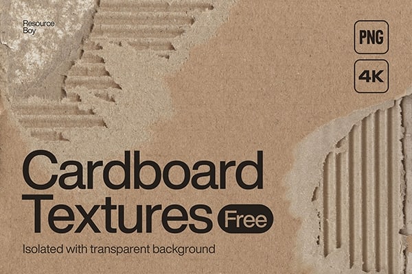 【PNG素材】100个撕裂纸板纸箱边缘纹理创意设计图片素材 100 Torn Cardboard Textures