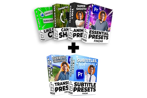 【PR预设】摄相机运动转场点赞订阅图层特效文字标题动画预设包 Storezar – The Ultimate Bundle PLUS