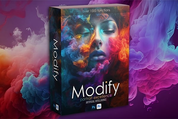 【PS插件】AI智能人像磨皮修饰天空替换背景灯光特效插件面板 AI Modify – Retouch Panel