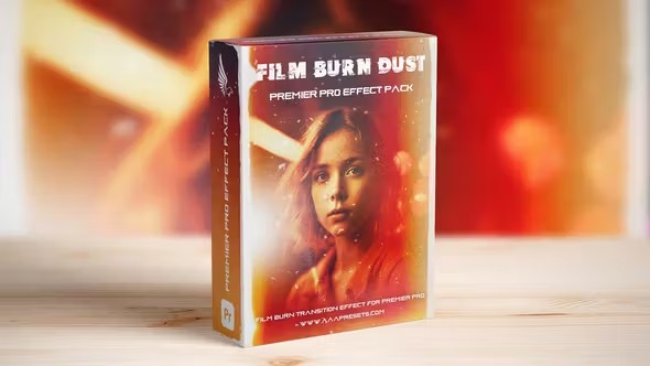 【PR模板】复古胶片电影光泄漏烧伤效果转场预设含音效 Film Leaks & Burn Transitions