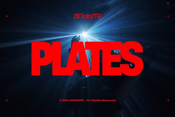 【4K视频素材】110+复古摇滚活力图形边框元素叠加动画 Acidbite – Plates