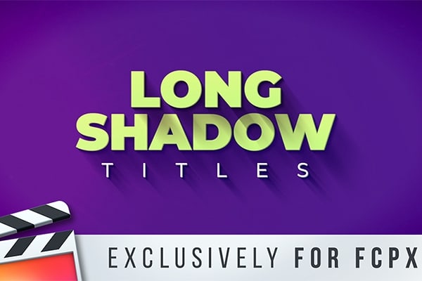 【FCPX插件】32个长阴影拖尾文字标题动画 LenoFX – Long Shadow Titles