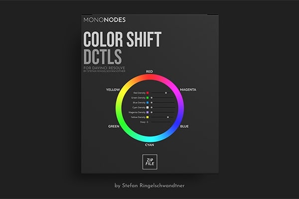 【达芬奇插件】电影感色彩偏移DCTL胶片模拟调色插件 Mononodes – Color Shift DCTLS v2.2