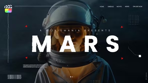 【FCPX插件】20种未来科技故障干扰闪烁图文文字标题动画 Astro Space Title