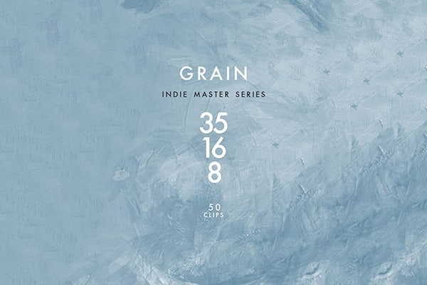 【视频素材】44款复古35/16/S8/8MM胶片颗粒纹理扫描叠加视频素材 CineGrain –  Grain – Indie Master Series