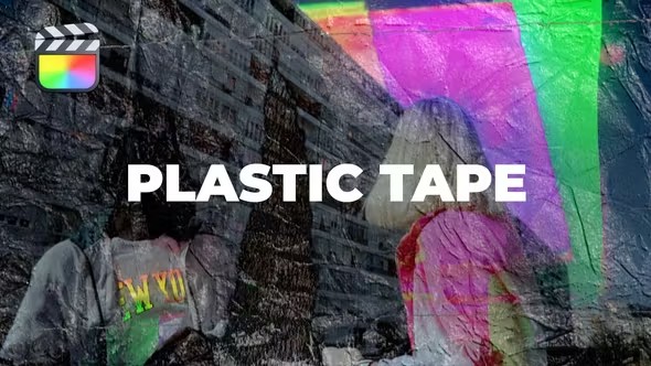 【FCPX插件】15个塑料胶带混乱视觉转场动画预设 Plastic Tape Transitions