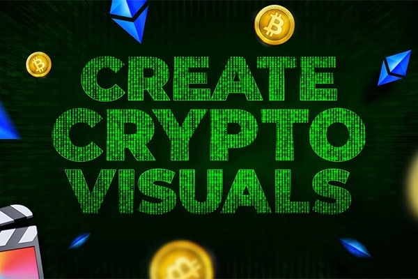 【FCPX插件】20组虚拟数字加密货币图标栏目片头背景转场标题动画 Crypto Pop