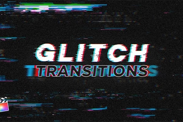 【FCPX插件】42个数字故障干扰失真损坏视频转场动画 PremiumVFX – Glitch Transitions