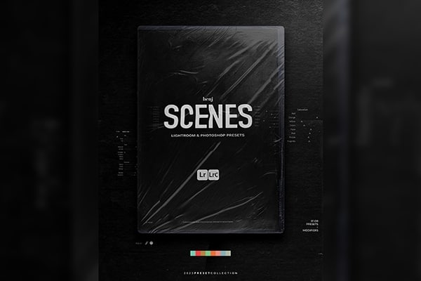 【LR预设】benj™ 8款独特电影风格场景情绪复古人文摄影调色Lightroom预设 benj™ – SCENES Preset Pack