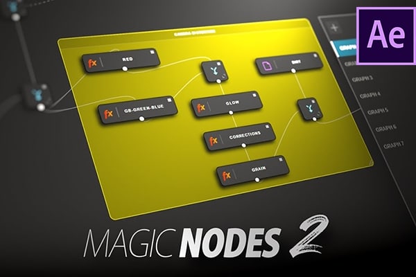 【AE插件】节点式图层特效合成操作扩展脚本 Magic Nodes v2.0.1 +使用教程