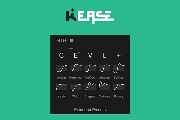 【AE脚本】关键帧缓入缓出曲线调节控制操作动画工具 Kease v1.2.8 +使用教程