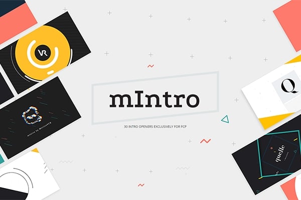 【FCPX插件】30个优雅品牌Logo文本图形运动开场宣传介绍动画 motionVFX – mIntro
