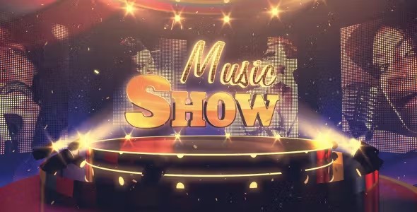 【AE模板】品牌综艺音乐电视节目包装标题开场动画 Music Show