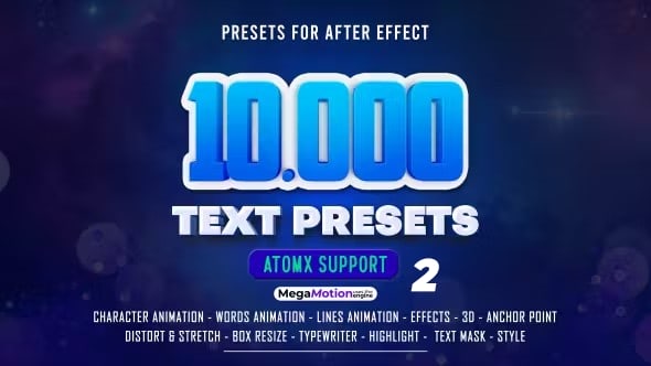【AE脚本】10000种文字标题缓入缓出字幕特效动画预设 Text Presets v2