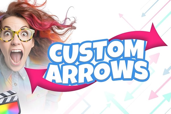 【FCPX插件】80种手绘线条指示标注方向箭头图形动画 Century – Custom Arrows