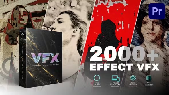 【PR脚本】2000种个性创意手绘素描水彩画贴纸艺术特效调色预设 Effects Pro v2