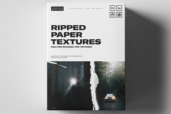 【图片素材】25张高分辨率撕裂纸张灰尘噪点纹理艺术拼贴设计叠加素材 Christian Mate Grab – Ripped Paper Textures
