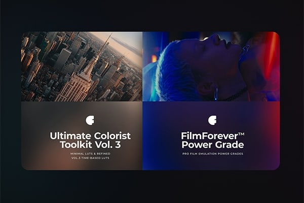 【调色预设】终极好莱坞电影风格Kodak 2383胶片纹理仿真PR/FCPX/达芬奇PowerGrade节点预设及LUT预设调色工具包 FilmForever Vol. 2, Colorist Toolkit, Vol. 3 (2022) &, Power Curves