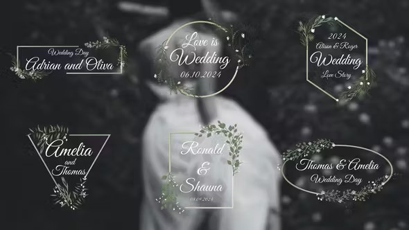 【FCPX插件】6个优雅花卉藤蔓婚礼文字标题动画 Elegant Wedding Titles
