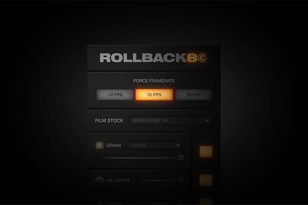 【AE/PR脚本】复古怀旧8mm老胶片边框纹理噪点光效叠加效果 FredPelle – ROLLBACK8 Pro v2.0.0