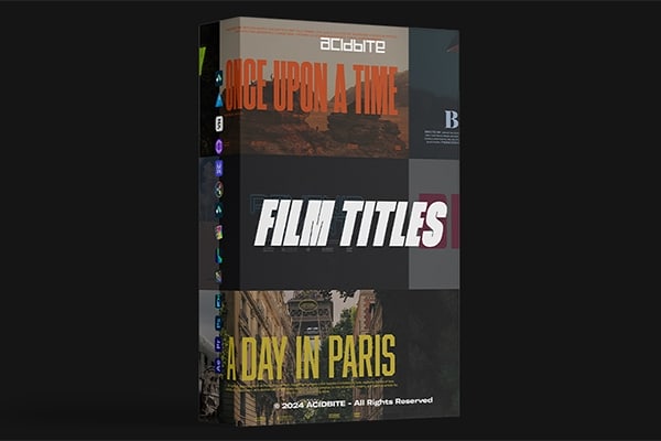 25款时尚大气电影海报宣传文字标题FCPX/AE/PR达芬奇PS模板 AcidBite – Film Titles